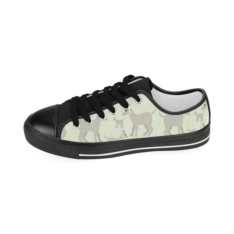 Little young goat pattern Kids' Boys' Girls' Low Top Canvas Shoes Black