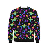 Colorful halloween background Men's Crew Neck Sweatshirt