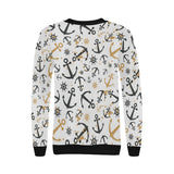 Anchors Rudders pattern Women's Crew Neck Sweatshirt