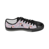 Beautiful toucan flower leaves Kids' Boys' Girls' Low Top Canvas Shoes Black
