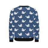 Cute white baby sea lion seal pattern Men's Crew Neck Sweatshirt