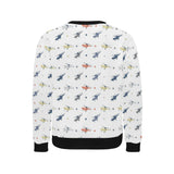 Cute helicopter star pattern Men's Crew Neck Sweatshirt