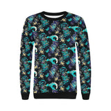 Dragon sea wave pattern Women's Crew Neck Sweatshirt