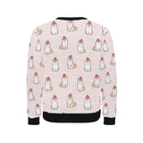 Cute Shiba Inu Dog Apple pattern Men's Crew Neck Sweatshirt