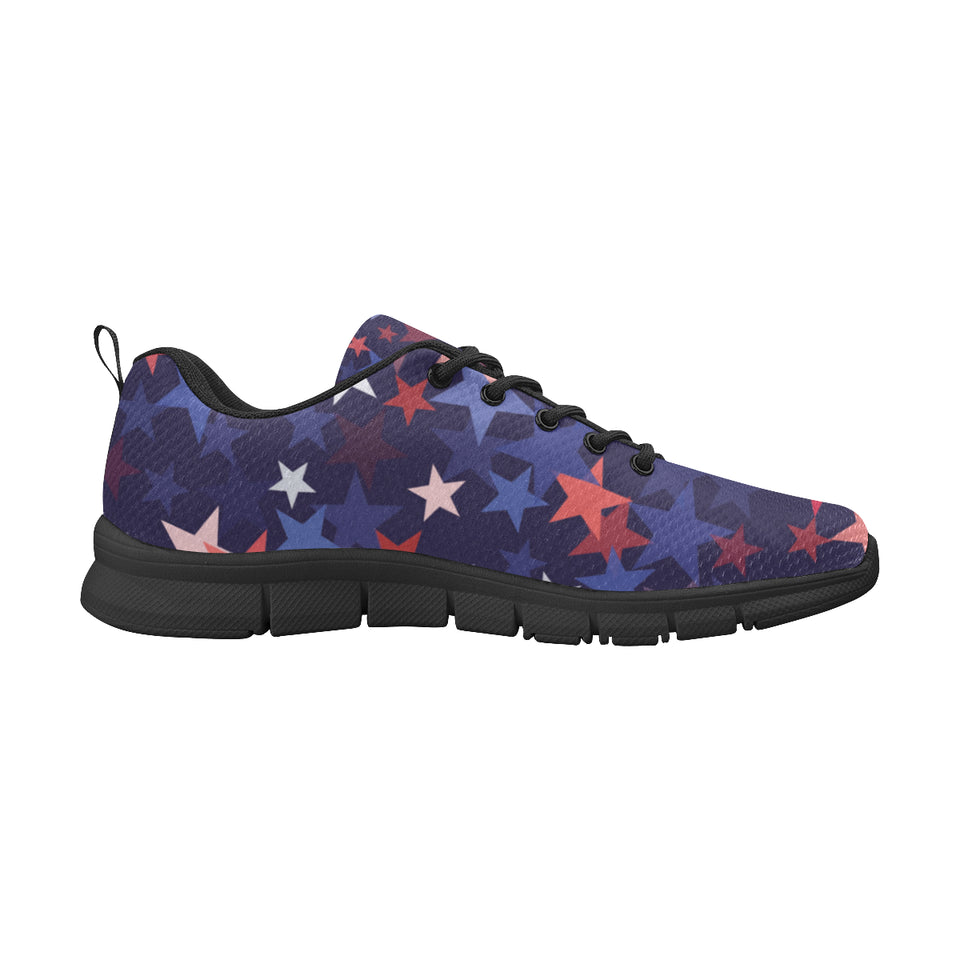 Red blue star pattern Women's Sneaker Shoes