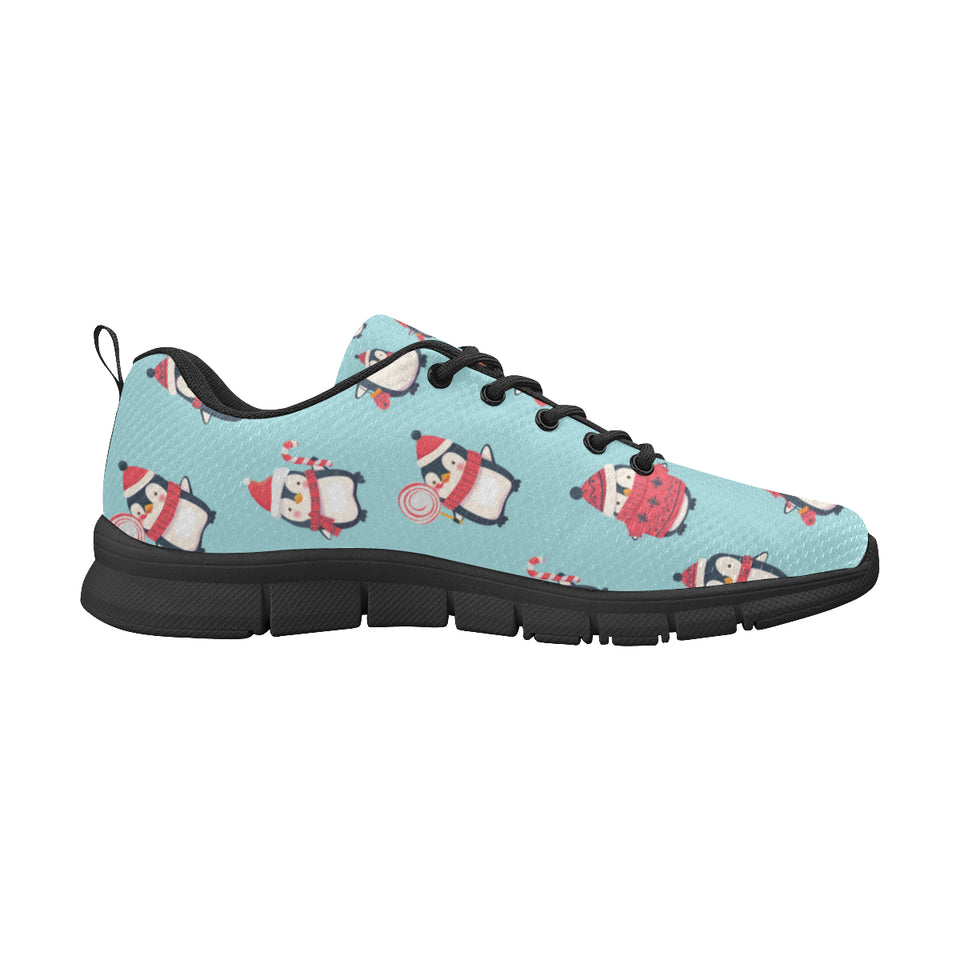 Cute penguin christmas  design pattern Women's Sneaker Shoes