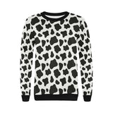 Cow skin pattern Women's Crew Neck Sweatshirt