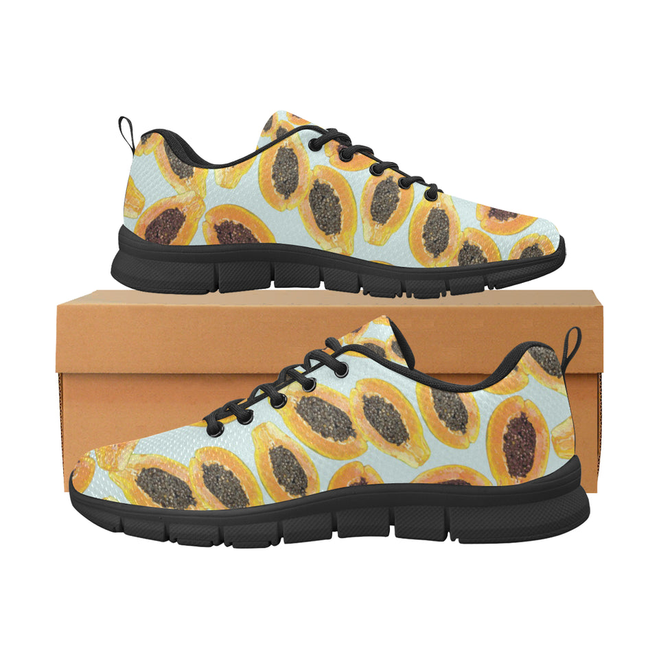 Watercolor papaya pattern Women's Sneaker Shoes