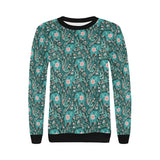 Elephants jungle pattern Women's Crew Neck Sweatshirt