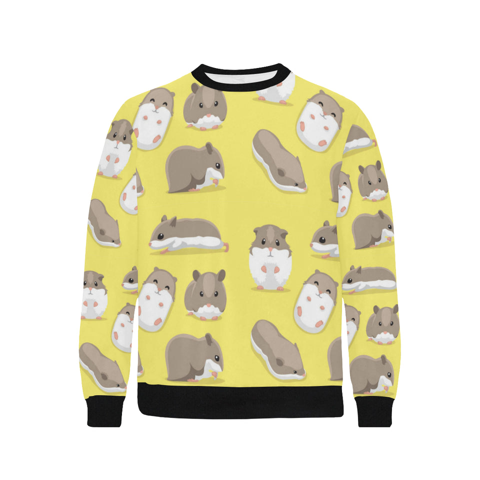 Cute Hamster pattern Men's Crew Neck Sweatshirt