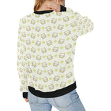Cute cartoon frog baby pattern Women's Crew Neck Sweatshirt