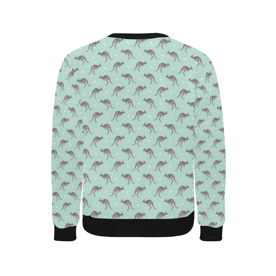 Kangaroo pattern background Men's Crew Neck Sweatshirt