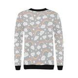 Cute rainbow clound star pattern Women's Crew Neck Sweatshirt