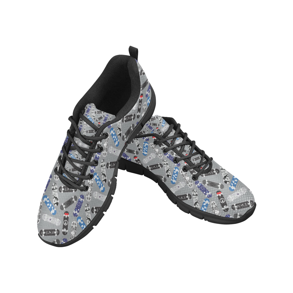 Skate Board Pattern Print Design 03 Men's Breathable Sneakers ( Model 055)