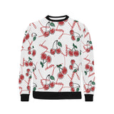 Hand drawn cherry pattern Men's Crew Neck Sweatshirt