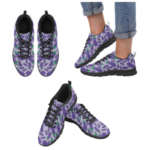 Eggplant Pattern Print Design 03 Women's Sneaker Shoes