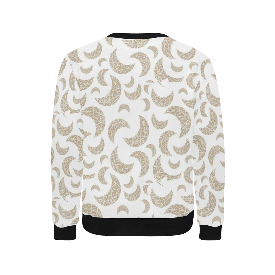 Cool gold moon abstract pattern Men's Crew Neck Sweatshirt