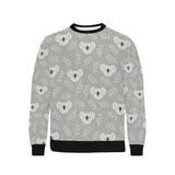 Cute koala leaves pattern Men's Crew Neck Sweatshirt