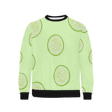 Cucumber pattern Men's Crew Neck Sweatshirt
