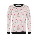 Cute Shiba Inu Dog Apple pattern Women's Crew Neck Sweatshirt
