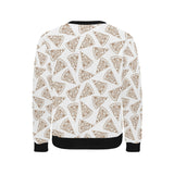 Hand drawn pizza pattern Men's Crew Neck Sweatshirt