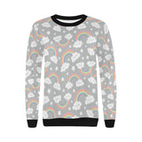 Cute rainbow clound star pattern Women's Crew Neck Sweatshirt