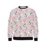 Cute panda ballon heart pattern Men's Crew Neck Sweatshirt