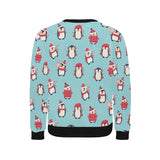 Cute penguin christmas  design pattern Men's Crew Neck Sweatshirt