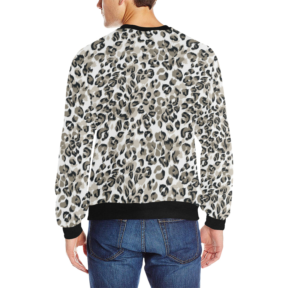 Leopard skin print pattern Men's Crew Neck Sweatshirt