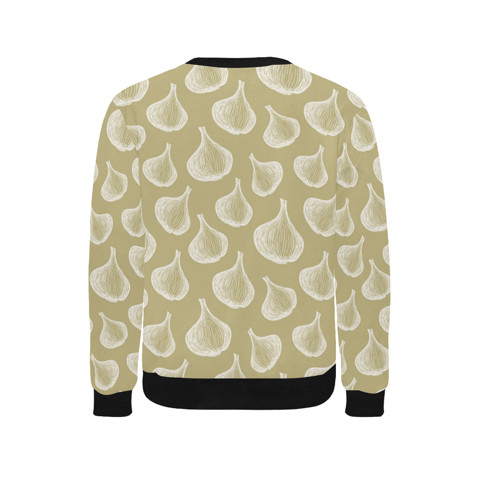 Garlic design pattern Men's Crew Neck Sweatshirt