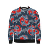 Fancy Carps hand drawn japanese art Men's Crew Neck Sweatshirt