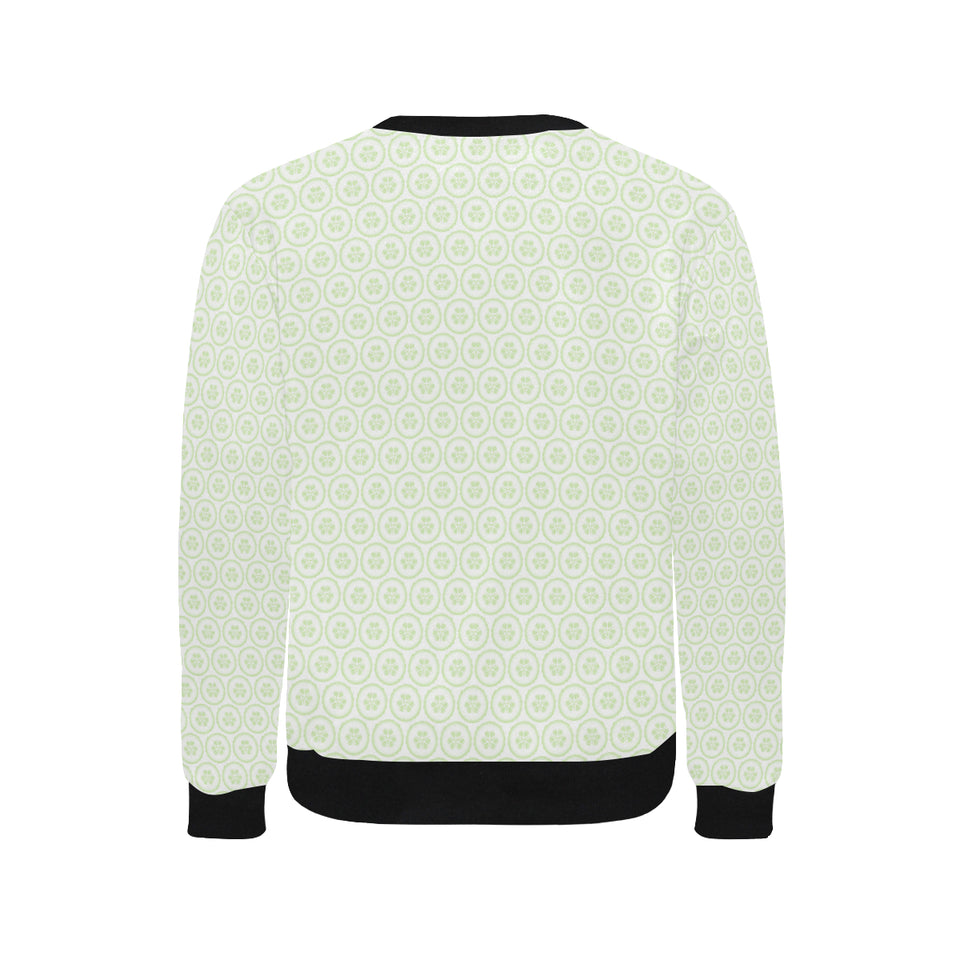 Cucumber pattern background Men's Crew Neck Sweatshirt