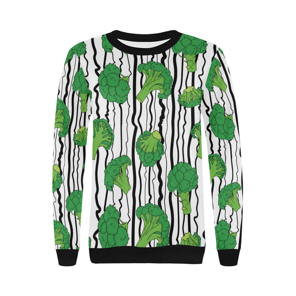 Cool Broccoli pattern Women's Crew Neck Sweatshirt
