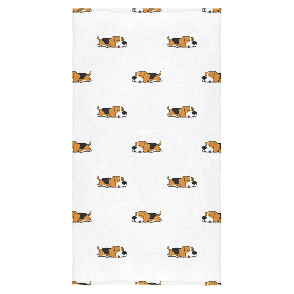 Cute beagle dog sleeping pattern Bath Towel