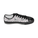 Cute french bulldog pattern Kids' Boys' Girls' Low Top Canvas Shoes Black