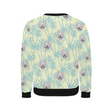 French bulldog hawaii blackground Men's Crew Neck Sweatshirt