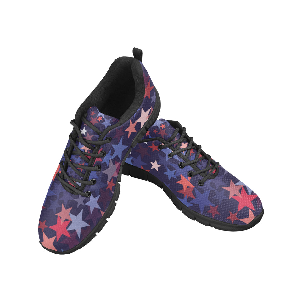 Red blue star pattern Women's Sneaker Shoes