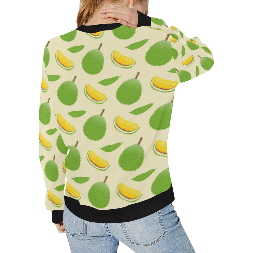 Durian pattern Women's Crew Neck Sweatshirt