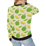 Durian pattern Women's Crew Neck Sweatshirt