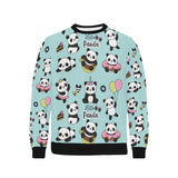 Cute baby panda pattern Men's Crew Neck Sweatshirt