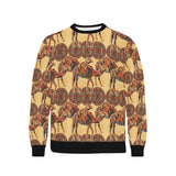 Camel polynesian tribal design pattern Men's Crew Neck Sweatshirt