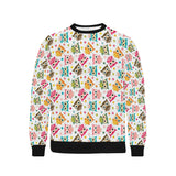 Color cute owl pattern Men's Crew Neck Sweatshirt
