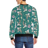 Koi Fish Carp Fish lotus pattern Men's Crew Neck Sweatshirt