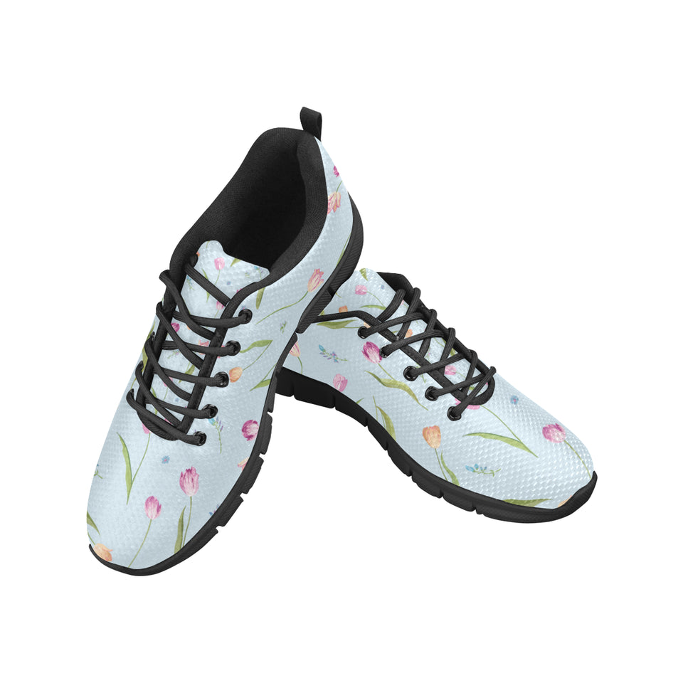 Watercolor Tulips pattern Women's Sneaker Shoes