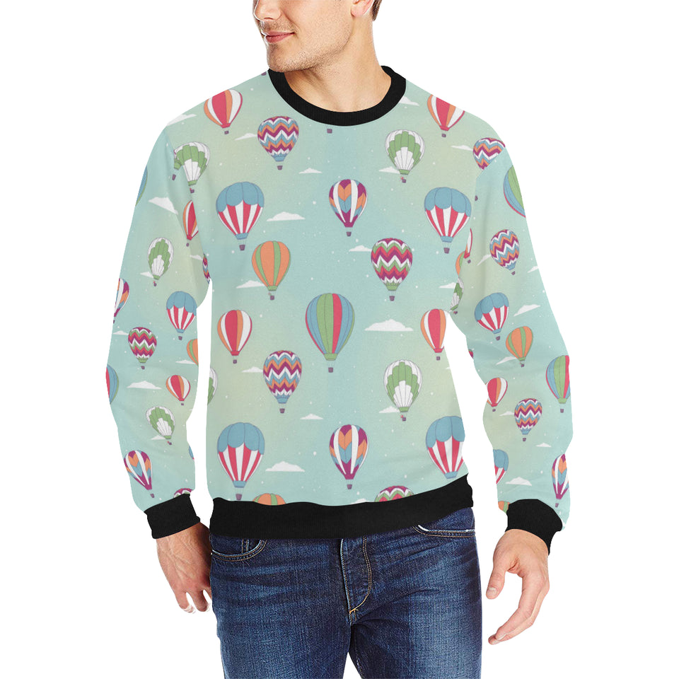 Hot Air Balloon design Pattern Men's Crew Neck Sweatshirt
