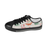 Cute whale pattern Kids' Boys' Girls' Low Top Canvas Shoes Black