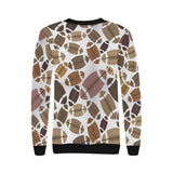 American football ball pattern Women's Crew Neck Sweatshirt