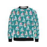 Cute sailboat pattern Men's Crew Neck Sweatshirt