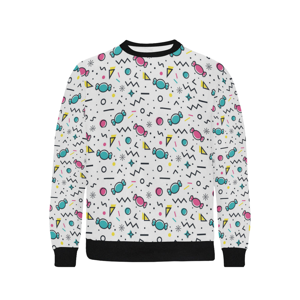 Candy design pattern Men's Crew Neck Sweatshirt