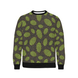 Hop pattern black background Men's Crew Neck Sweatshirt